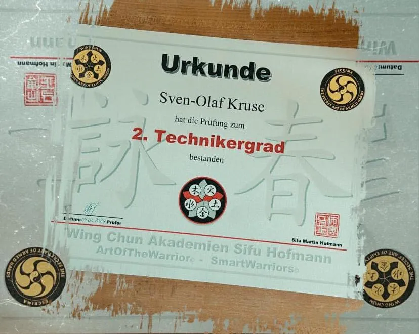 Wing Chun, Art of the Warrior - Zertifikat